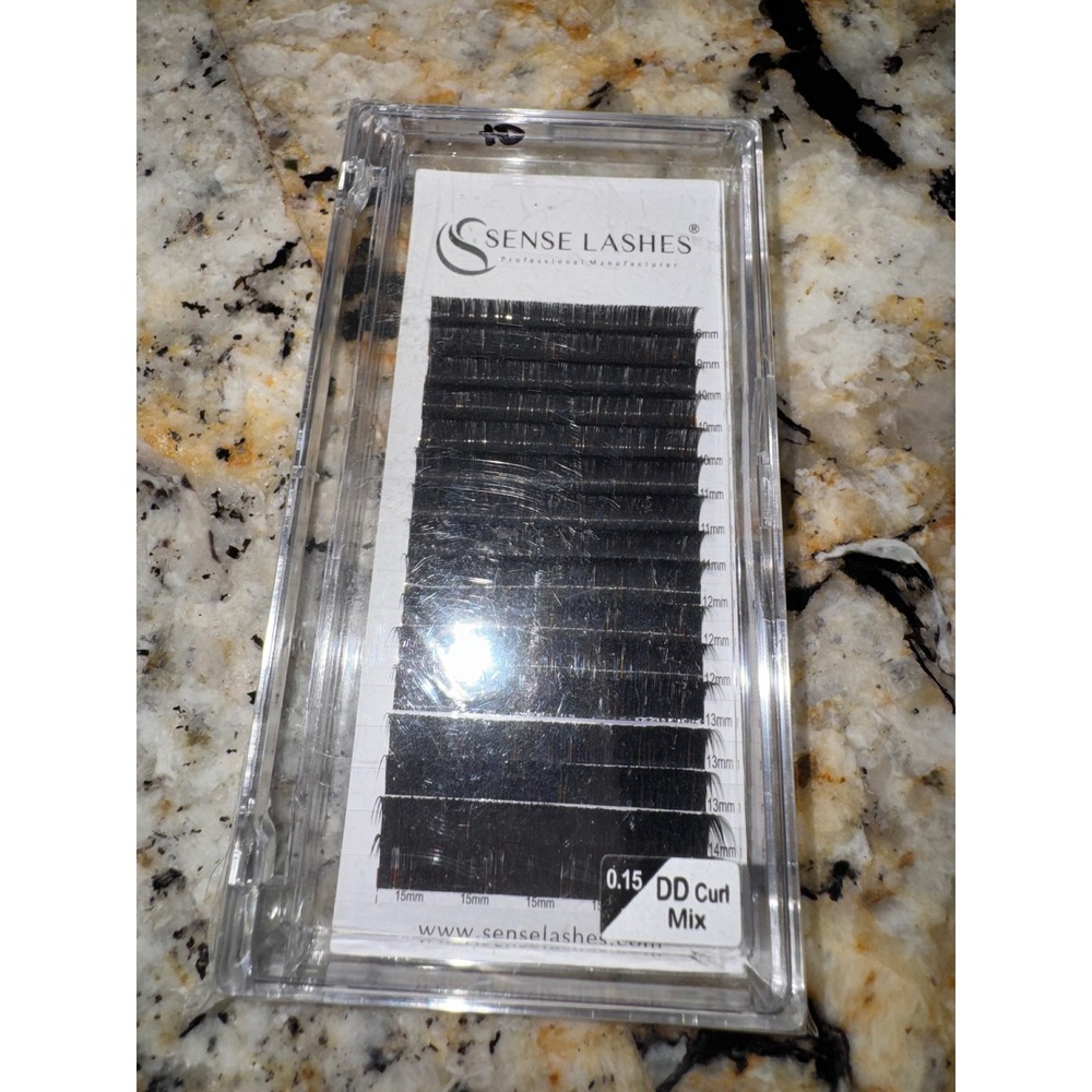 Sense Lashes 0.15 DD Curl Mix Eyelash Extensions Professional Tray 8-14mm Black